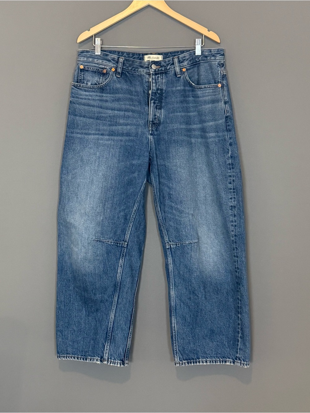 Madewell Curvy Darted Barrel Leg Jeans Womens 31 Medium Wash Denim - Picture 4 of 13